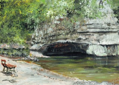 Resurgence of the River Douix-rue de la Douix by Vincent Alexander Booth