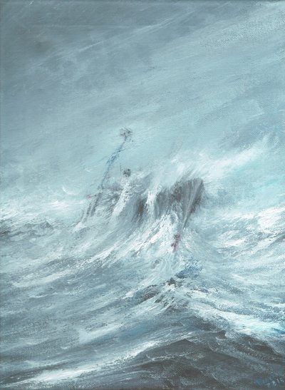 USS Hull Lost in Pacific Typhoon December 18th 1944 by Vincent Alexander Booth