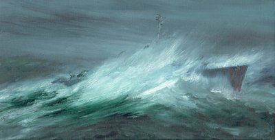 USS Spence Lost in Pacific Typhoon December 18th 1944 by Vincent Alexander Booth