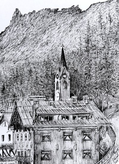 View off Balcony in Dont Italy, 2019 by Vincent Alexander Booth