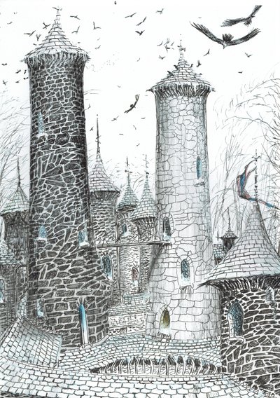 Page 9, The Castle in the Forest of Findhorn by Vincent Alexander Booth