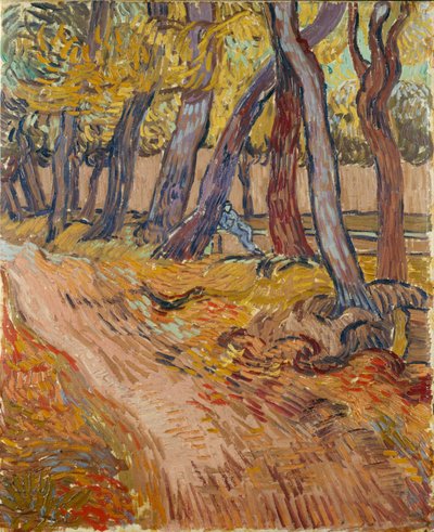 Path in the Garden at the Asylum at Saint-Rémy by Vincent van Gogh