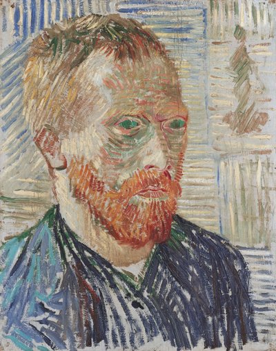 Self-Portrait with Japanese Print by Vincent van Gogh