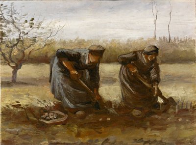Two Peasant Women Digging Potatoes by Vincent van Gogh