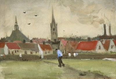 View of The Hague with Nieuwe Kerk by Vincent van Gogh
