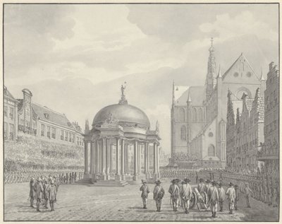 The Swearing-in of the Government Regulation at the Grote Markt in Haarlem, September 5, 1787 by Vincent Jansz. van der Vinne