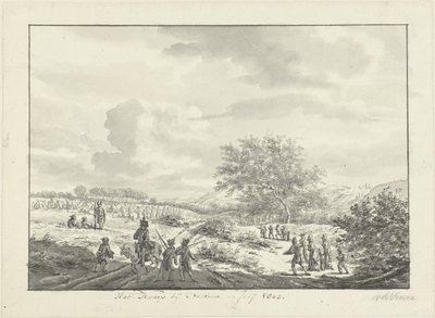 Military Camp in the Dunes Near Overveen in July 1803 by Vincent Jansz. van der Vinne