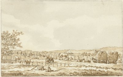 Military Camp on the Dry Hill in Overveen, September 19, 1787 by Vincent Jansz. van der Vinne