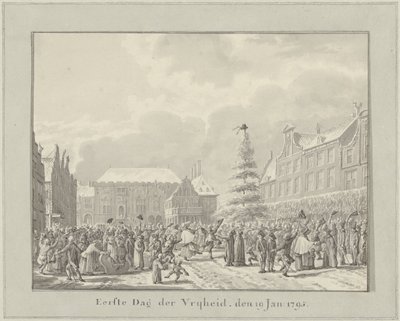 Revolution in Haarlem, January 19, 1795 (First Day of Freedom, January 19, 1791) by Vincent Jansz. van der Vinne