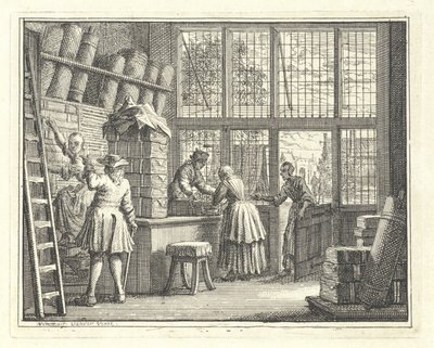 Interior of a Fabric Shop by Vincent Laurensz. van der Vinne (II)