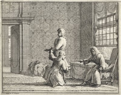 Tailor in an Interior by Vincent Laurensz. van der Vinne (II)
