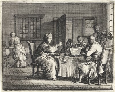Music Teacher with Students by Vincent Laurensz. van der Vinne (II)