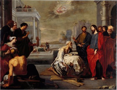 Jesus Miraculously Heals a Paralytic at Capharnaeum by Vincent Malo