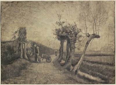 Road behind the Parsonage Garden in Nuenen by Vincent van Gogh (signed by artist)