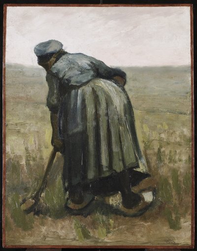 A Woman with a Spade, Seen from Behind by Vincent van Gogh