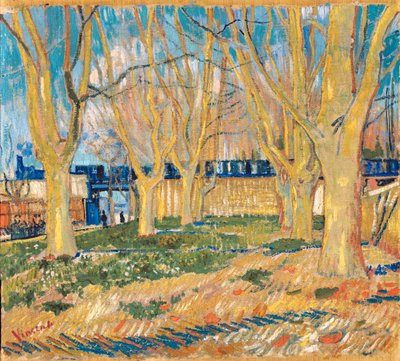 Avenue of Plane Trees near Arles Station by Vincent van Gogh