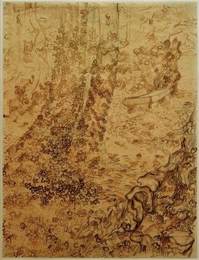 Trees with Ivy in the Garden of the Sanatorium by Vincent van Gogh