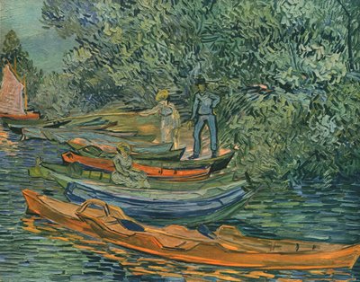 Bank of the River with Rowing-Boats at Auvers by Vincent van Gogh