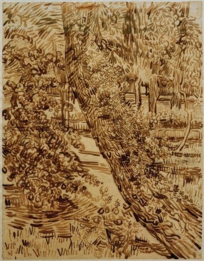 Tree with Ivy in the Garden of the Asylum by Vincent van Gogh