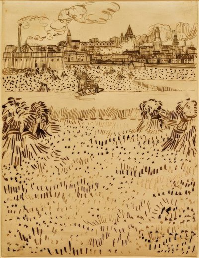 View of Arles over the Cornfields by Vincent van Gogh