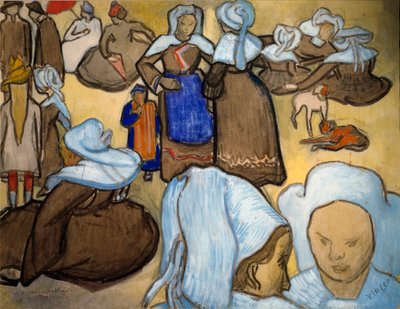 Breton Women by Vincent van Gogh