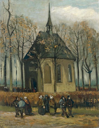 Congregation Leaving the Reformed Church in Nuenen by Vincent van Gogh