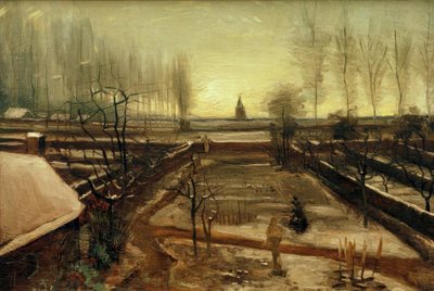 The Parsonage Garden at Nuenen in the Snow by Vincent van Gogh