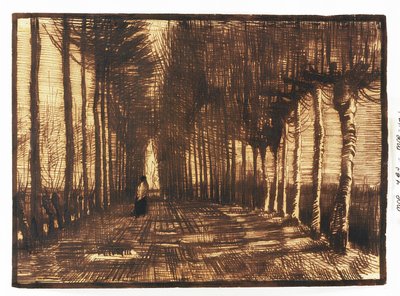 Figure on a Road by Vincent van Gogh