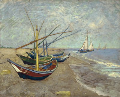 Fishing Boats on the Beach at Saintes-Maries-de-la-Mer by Vincent van Gogh