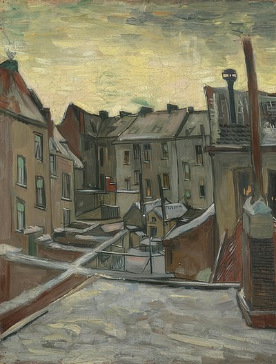 Backyards in Antwerp. 1885-86 by Vincent van Gogh