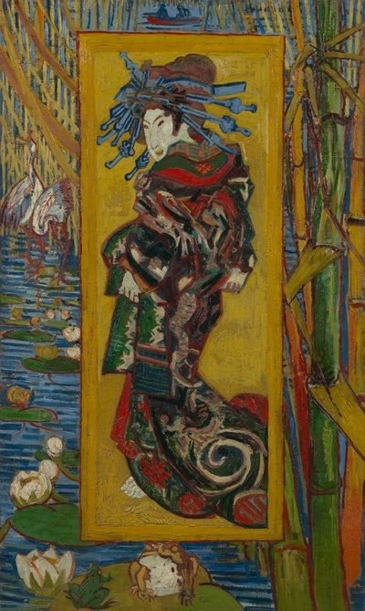 Japonaiserie: Courtesan or Oiran (after Kesai Eisen), Paris by Vincent van Gogh