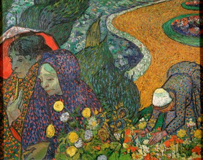 Ladies of Arles Memory of the Garden at Etten, 1888 by Vincent van Gogh