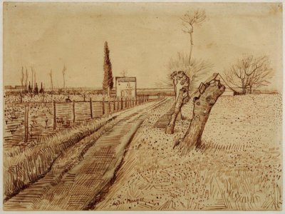 Landscape with Path and Pollard Willows by Vincent van Gogh