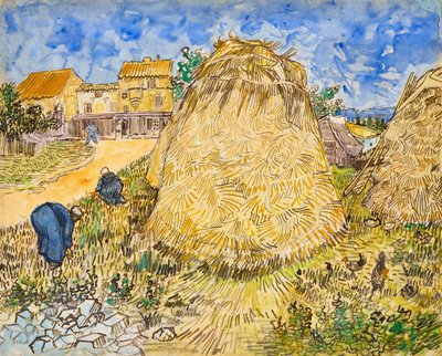Wheat Stacks by Vincent van Gogh