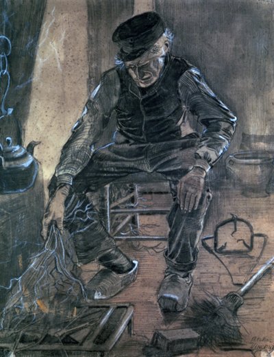 Old Man Kindling Wood, 1881 by Vincent van Gogh