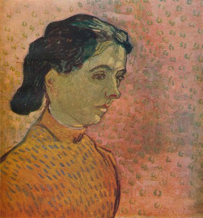 Portrait of a Young Girl on a Pink Background by Vincent van Gogh