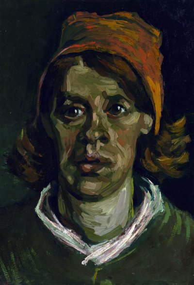 Head of a Peasant Woman with Red Hood by Vincent van Gogh