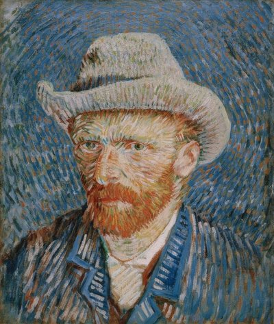Self-Portrait with Grey Felt Hat by Vincent van Gogh