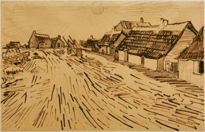 Sunlit Houses in Les Saintes-Maries-de-la-Mer by Vincent van Gogh