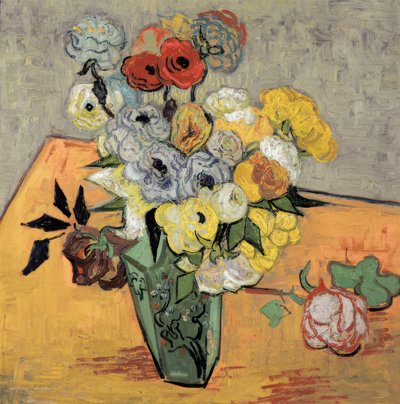 Still Life with Japanese Vase, Roses and Anemones by Vincent van Gogh