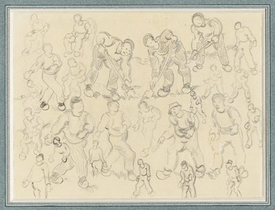 Studies of Peasants Working: Sowers and Diggers by Vincent van Gogh