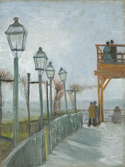 Terrace and Observation Deck at the Moulin de Blute-Fin, Montmartre by Vincent van Gogh