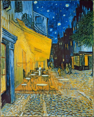 Terrace of the Café on the Place du Forum in Arles in the Evening by Vincent van Gogh
