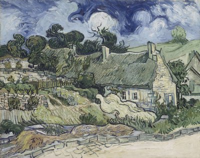 Thatched Cottages at Cordeville, 1890 by Vincent van Gogh