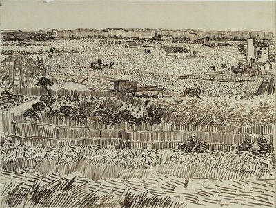 The Harvest in Provence for Émile Bernard by Vincent van Gogh