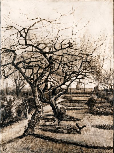 The Parsonage Garden at Nuenen in Winter by Vincent van Gogh