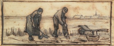 The Potato Harvest, from a Series of Four Drawings Representing the Four Seasons by Vincent van Gogh