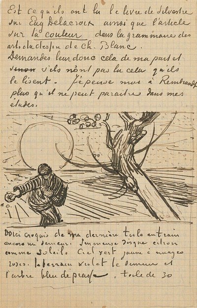 The Sower, Letter to Theo from Arles by Vincent van Gogh