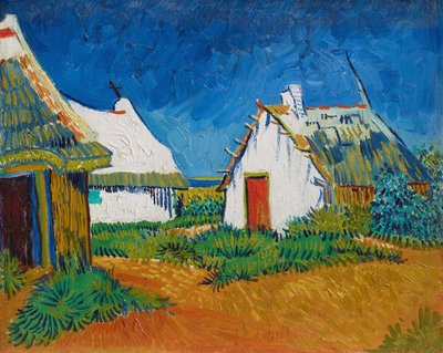 Three White Cottages in Saintes-Maries by Vincent van Gogh