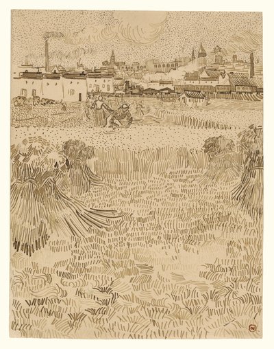 View from the Wheatfields by Vincent van Gogh